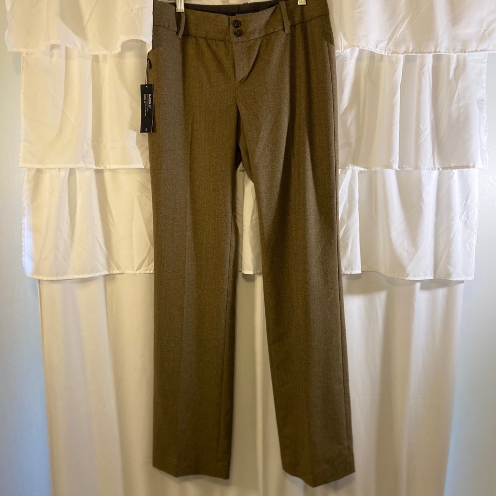 NWT Banana Republic Martin-Fit Brown Stretch Pants - Picture 2 of 12